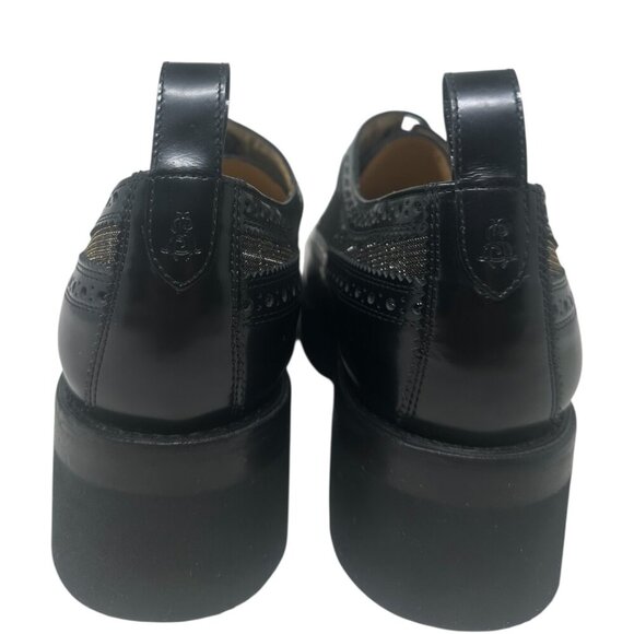 The Office of Angela Scott Miss Lucy Derby Black Wingtip Platform Oxford 13 - Picture 9 of 16